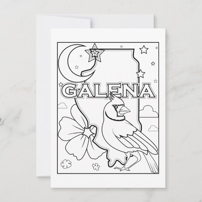Convite esboço do estado de galena ilIllinois (Frente)