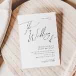 Convite Esboço Minimalista Impressionante Do Casamento De<br><div class="desc">Este guião minimalista e sombrio que o casamento do convite é perfeito para o seu casamento clássico e simples de preto e branco e moderno de feto. A design apresenta uma caligrafia elegante, delicada e romântica escrita à mão com tipografia formal do chique. O olhar vai correr bem em qualquer...</div>