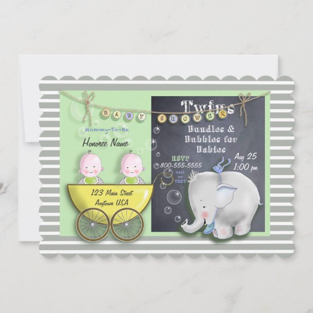 Convite escalado 5 x 7 (Frente)