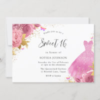 Escamudo Rosa e Dourado Vestido Espelho Floral Swe