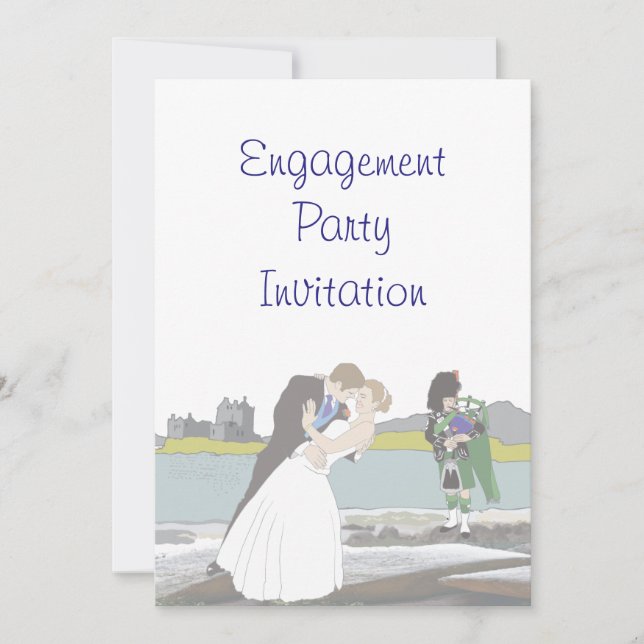 Convite Escocês, Festa de noivado Celta (Frente)