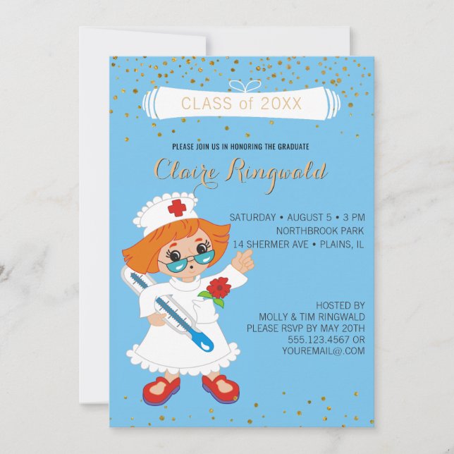 Convite Escola de Enfermagem de Enfermagem de Pinning para (Frente)