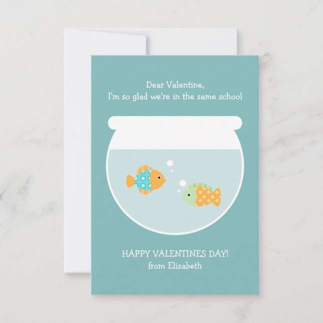 Convite Escola de Namorados de Sala de Aula de Peixes (Frente)