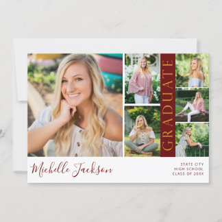 Convite Escola Espírito 6 Graduação Fotográfica Maroon G A