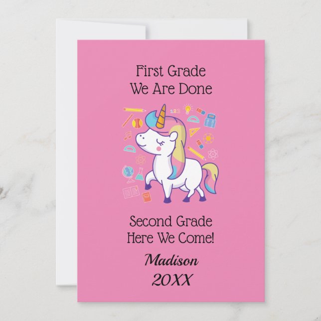 Convite Escola Secundária Pré-Escolar Acima (Frente)