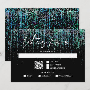 Convite Escolha de Refeição Código QR RSVP Moderno Edgy Br