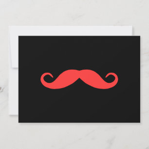Convite Escolha um bigode a cores em preto