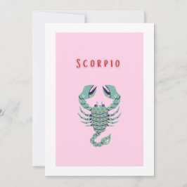 Convite Escorpião Rosa, zodíaco, signo do zodíaco