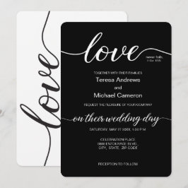 Convite Escrita de casamento elegante