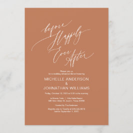 Convite Escrita Moderna, Cobre, Janto de Ensaio de Casamen