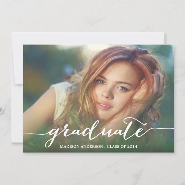 Convite escrito à mão da festa de formatura de | (Frente)