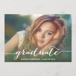 Convite escrito à mão da festa de formatura de  