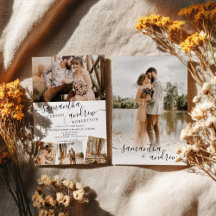 Escrito branco moderno minimalista 5 fotos casamen