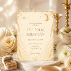 Convite Escrito nas Estrelas Bodas de Ouro Celestial
