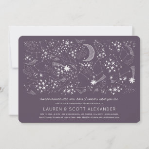 Convite Escrito no Chá de fraldas Stars Gender Reveal