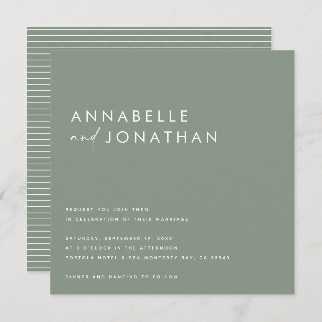 Convite Escrito preto moderno - natas - mínimo (Frente/Verso)