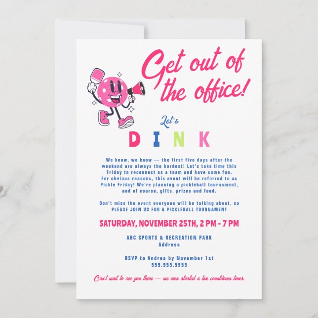 Convite Escritório Engraçado Equipe Construindo O Jogo De  (Frente)