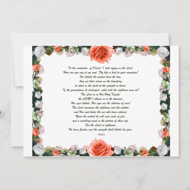 Convite Escritura, Salmo 11, Botânico (Frente)