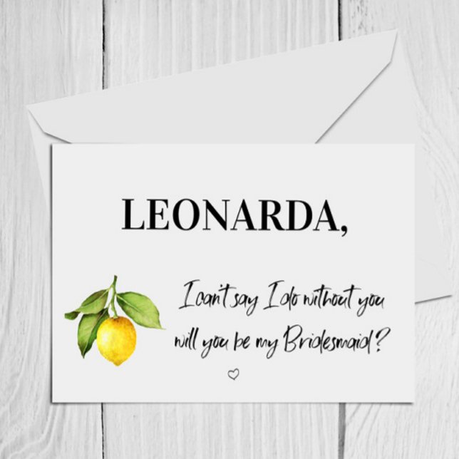 Convite Escritura Você será minha carta de Bridesmaid (Criador carregado)