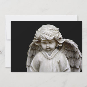 Convite Escultura do anjo do Cupido, memorial, pêsames