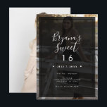 Convite Escuro de tonalidade de foto Moderno Mínimo Doce 1<br><div class="desc">Personalize como quiser. Uma foto pode ser adicionada à frente e atrás.</div>