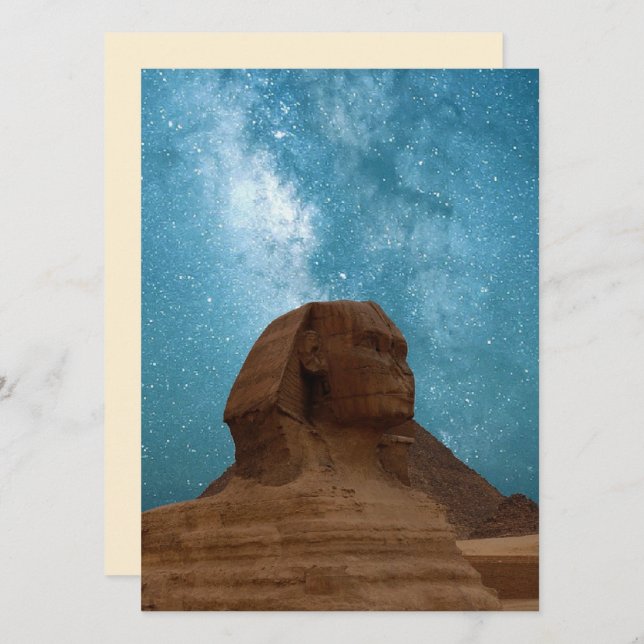 Convite Esfinge: Egito (Frente/Verso)