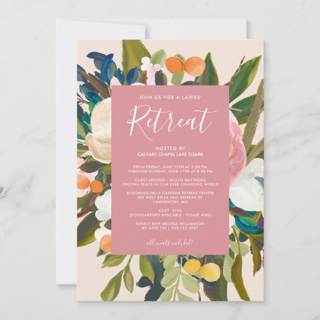 Convite Esmagadora E Moderna Floresta, Esmagadora Esfrega- (Frente)