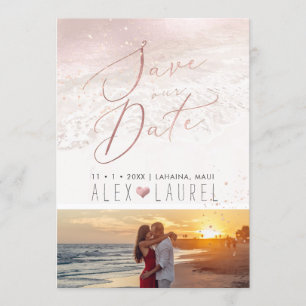 Convite Esmague a costa / praia / linha costeira Salvar a 