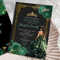 Esmeralda Verde Escuro Real Quinceañera