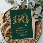 Convite Esmeralda Verde Moderna Elegante 60º Aniversário<br><div class="desc">60º Convite de Aniversário do Emerald Verde Elegante Moderno. Possui caligrafia minimalista e tipografia ousada.</div>