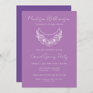 Convite Esoteric Psychic Modern Moon Business Event