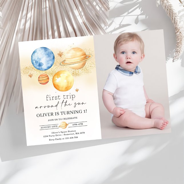 Convite Espaço Astronauta Primeira Viagem Em Torno Da Foto (Criador carregado)