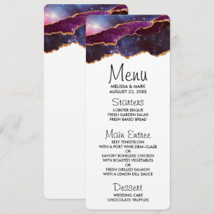 Convite Espaço Azul e Roxo e estrelas Agitação moderna