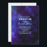 Convite Espaço doce 16. Estrelas noturnas. 16.º aniversári<br><div class="desc">Space Sweet 16 aniversários. Entre em contato comigo,  por favor,  se precisar de itens adicionais.</div>