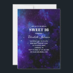 Convite Espaço doce 16. Estrelas noturnas. 16.º aniversári<br><div class="desc">Space Sweet 16 aniversários. Entre em contato comigo,  por favor,  se precisar de itens adicionais.</div>