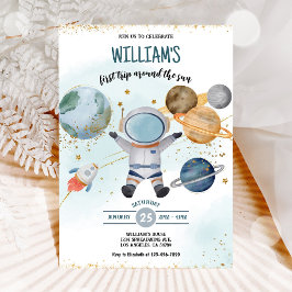 Convite Espaço Exterior Primeira Viagem Em Torno Do Sol An