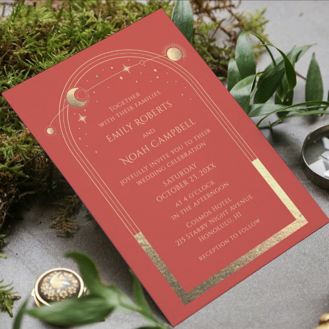 Convite Espaço Místico de Astronomia da Lua Solar Estrela  (Criador carregado)