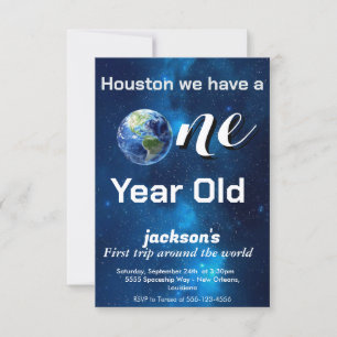 Convite Espaço primeira viagem ao redor do sol Astronauta 