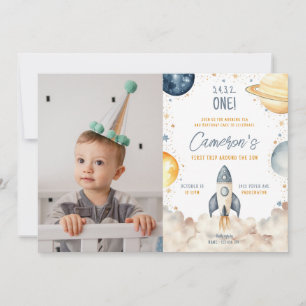 Convite Espaço Primeira Viagem Em Torno Da Festa de aniver