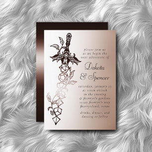 Convite Espada de Dice RPG   Jogador de Tabletop Fantasy