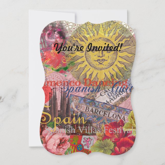 Convite Espanha Sunshine - Arte Espanhola (Frente)