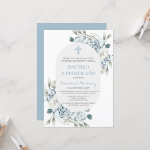 Convite Espanhol Batismo para Menino