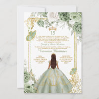 Espanhol Dourado 15 Años Sage Princesa Verde Anive