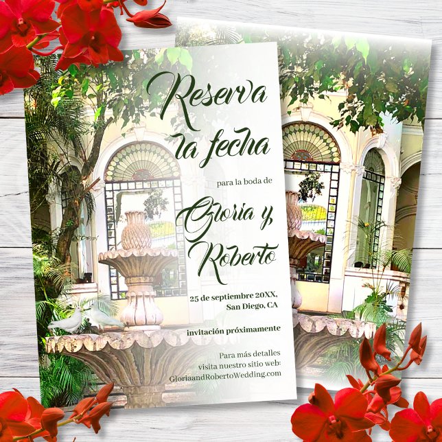 Convite Espanhol, Hacienda Casamento Mexicano Salvem A Dat (Criador carregado)