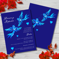 Espanhol, Invitación Boda Mexicana Colibrí Azul