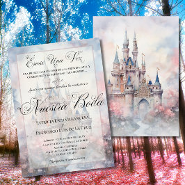 Convite Espanhol Nossa Festa de Casamento Castelo de Conto