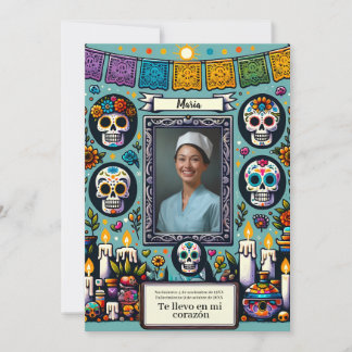 Convite Espanhol Nossa Senhora de Guadalupe Prayer skull I