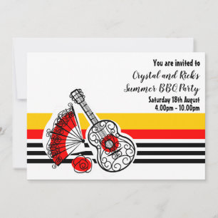 Convite Espanhol Souvenirs Classic Stripe horizontal