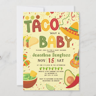 Convite Espanhol Taco Sobre o Bebê