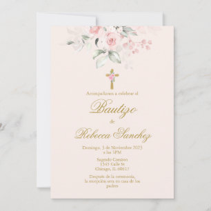 Convite Espanhola de Batismo